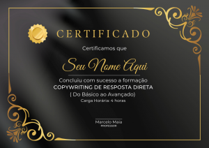 Black and Gold Elegant Online Course Certificate Landscape (1)